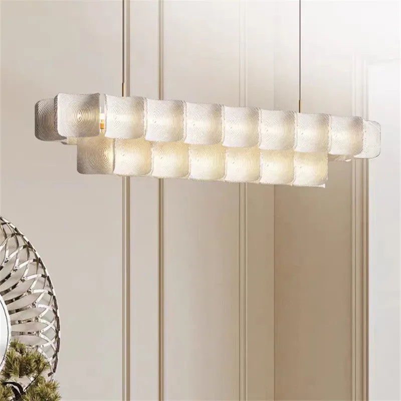 Wabi Sabi Chandelier Minimalist White Acrylic LED