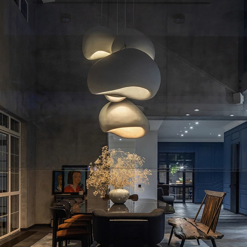 Nordic Wabi Sabi Pendant Lights Modern LED Ceiling Chandelier