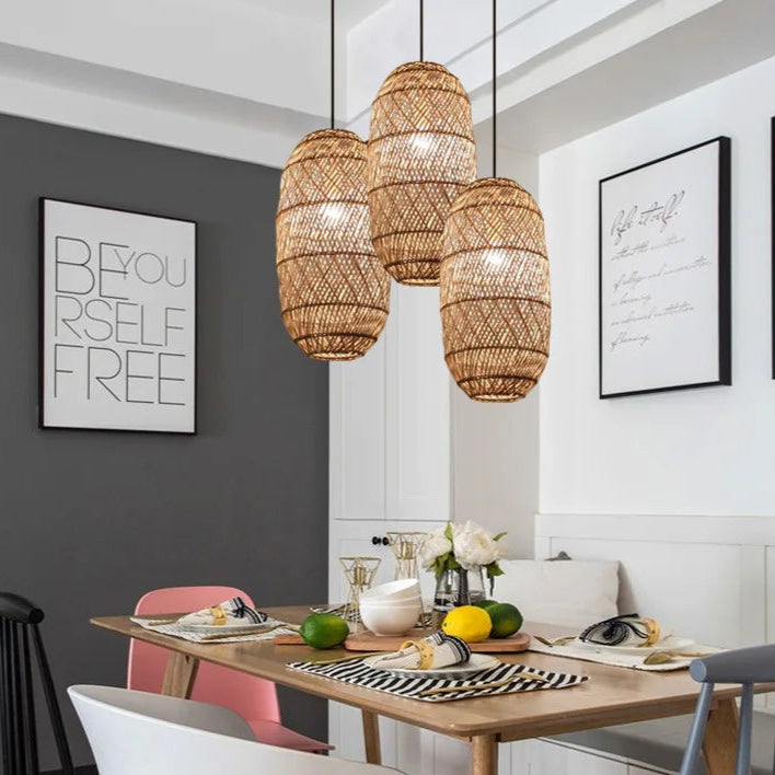 Handmade Retro Vintage Rattan Pendant