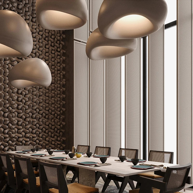 Nordic Wabi Sabi Pendant Lights Modern LED Ceiling Chandelier