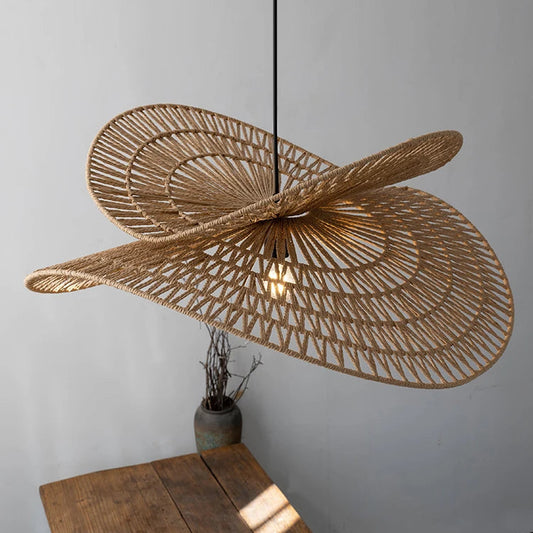 Wabi Sabi Pendant Light Retro handmade rattan lamp