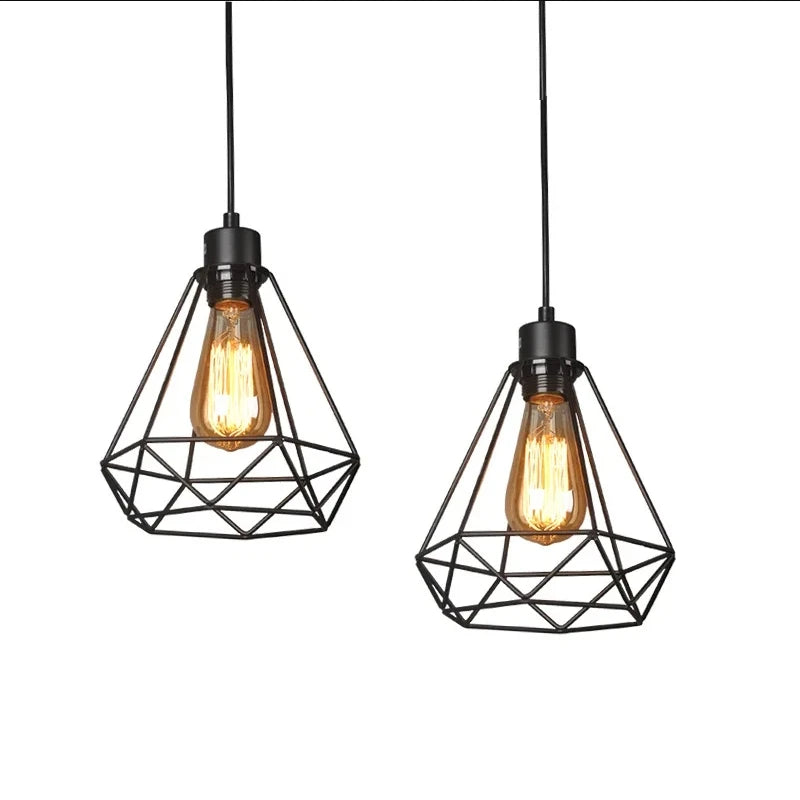 Retro Nordic Pendant Light Geometric Decorative Chandelier