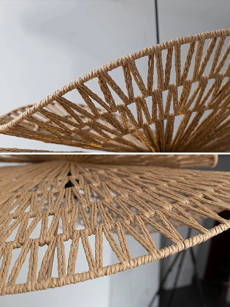 Wabi Sabi Pendant Light Retro handmade rattan lamp