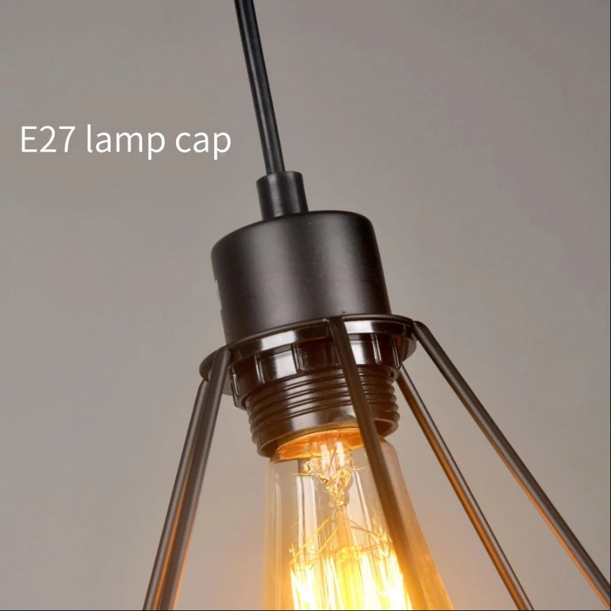 Retro Nordic Pendant Light Geometric Decorative Chandelier