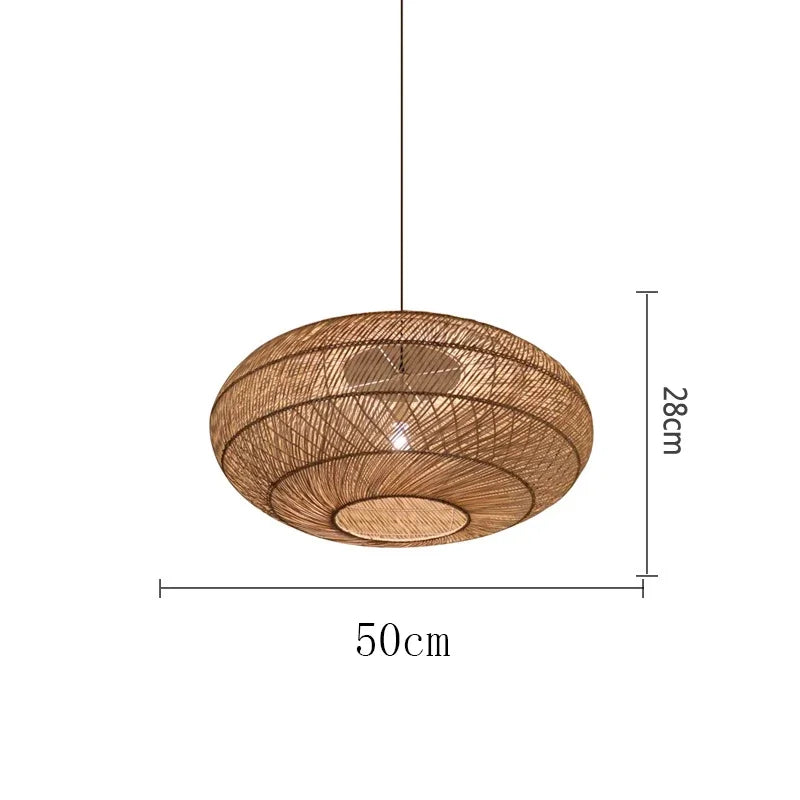 Handmade Retro Vintage Rattan Pendant