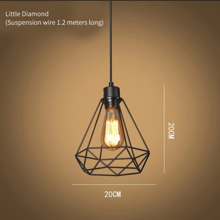 Retro Nordic Pendant Light Geometric Decorative Chandelier
