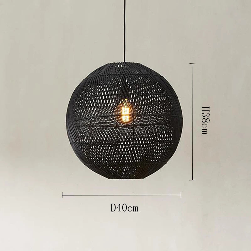Handmade Retro Vintage Rattan Pendant