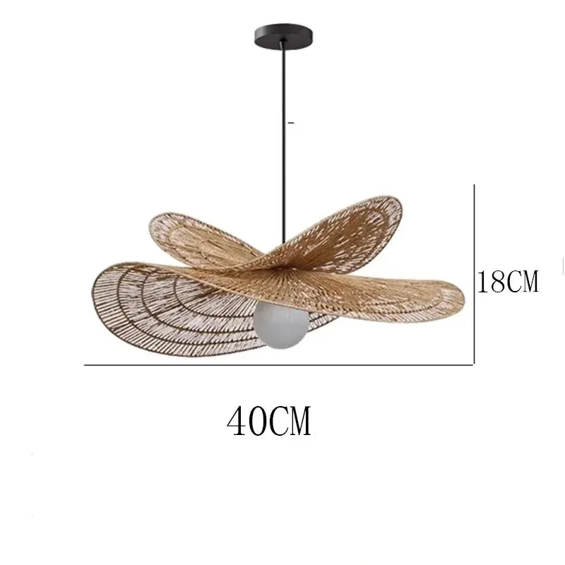 Wabi Sabi Pendant Light Retro handmade rattan lamp
