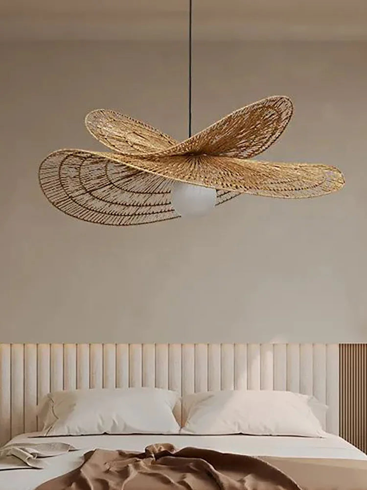 Wabi Sabi Pendant Light Retro handmade rattan lamp