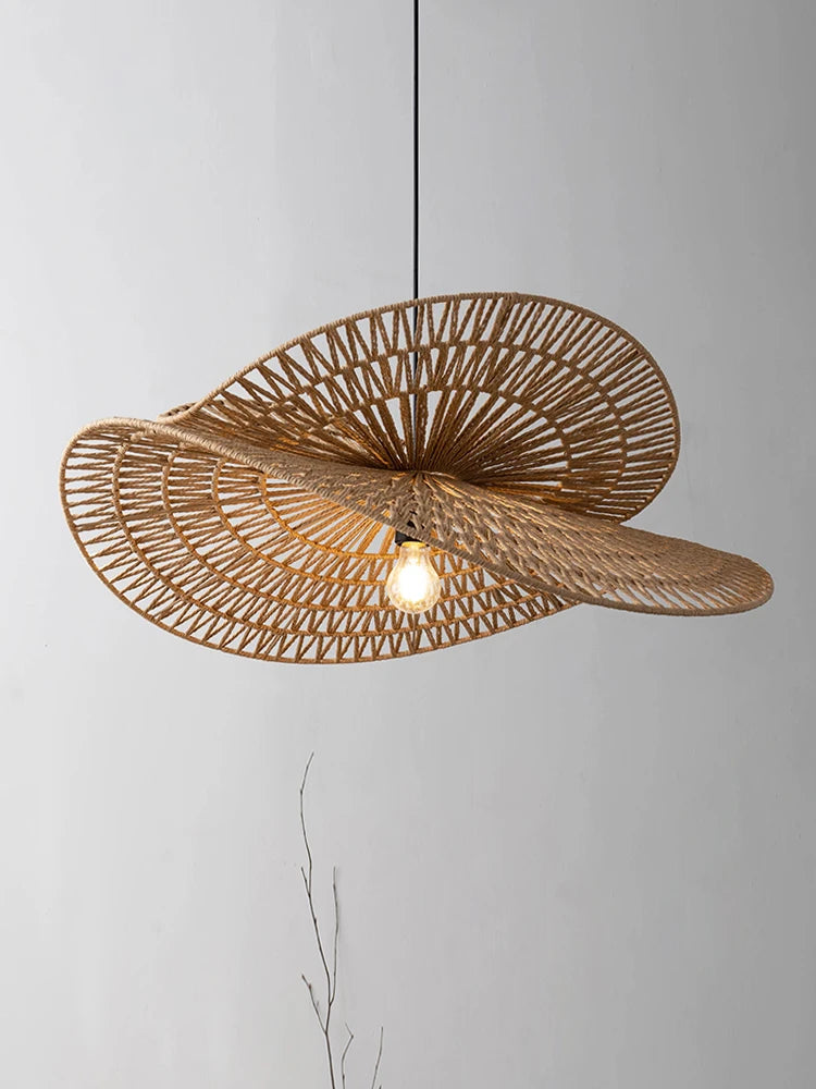 Wabi Sabi Pendant Light Retro handmade rattan lamp