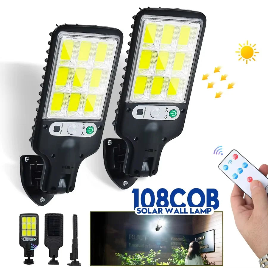 Solar Light with Motion Detection, Waterproof 3 Adjustable Modes