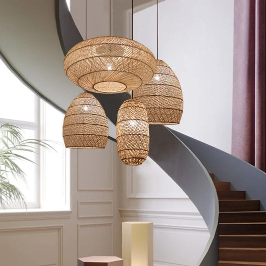 Handmade Retro Vintage Rattan Pendant