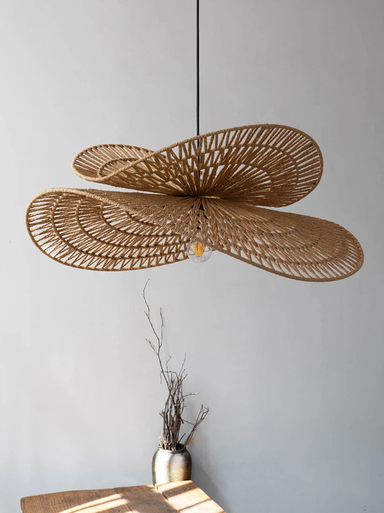 Wabi Sabi Pendant Light Retro handmade rattan lamp