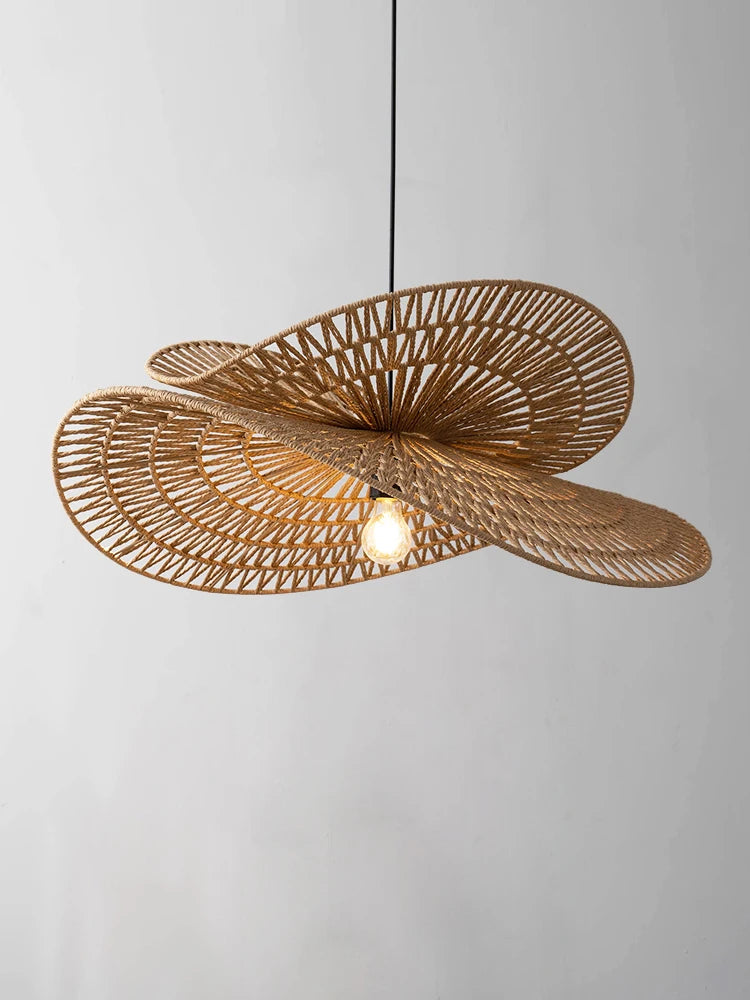 Wabi Sabi Pendant Light Retro handmade rattan lamp